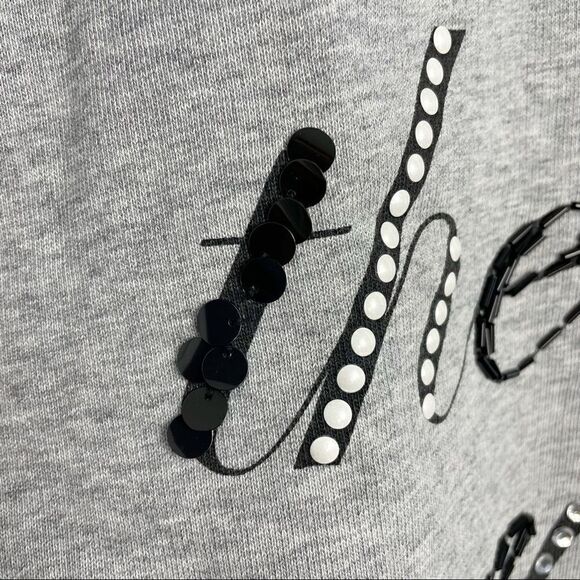 Love Moschino Simple Is The New Black Sequin Print Sweater - Picture 14 of 14